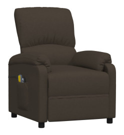 Fauteuil de massage Marron foncé Tissu