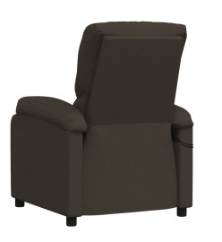 Fauteuil de massage Marron foncé Tissu