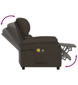 Fauteuil de massage Marron foncé Tissu