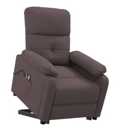 Fauteuil de massage Marron foncé Tissu