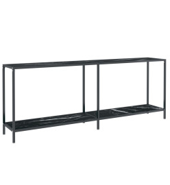 Table console Noir 200x35x75,5 cm Verre trempé