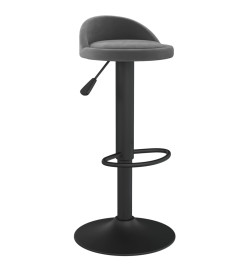 Tabouret de bar Gris foncé Velours