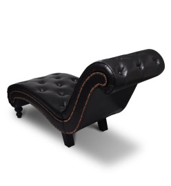 Chaise longue marron similicuir