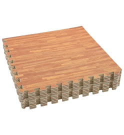 Tapis de sol 12 pcs Grain de bois 4,32㎡ Mousse EVA