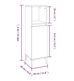 Ensemble d'armoires de salle de bain 3 pcs chêne sonoma