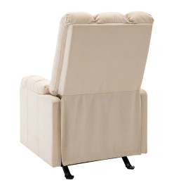 Fauteuil de massage inclinable Crème Tissu