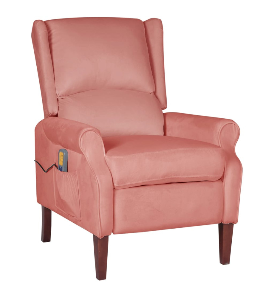 Fauteuil de massage inclinable Rose Velours