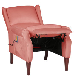 Fauteuil de massage inclinable Rose Velours