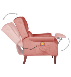 Fauteuil de massage inclinable Rose Velours