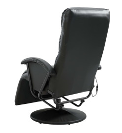 Fauteuil inclinable de massage TV noir similicuir