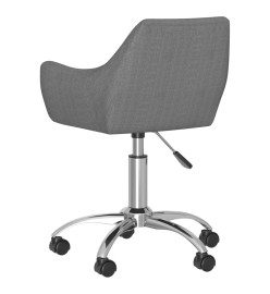 Chaise pivotante de salle à manger Gris foncé Tissu