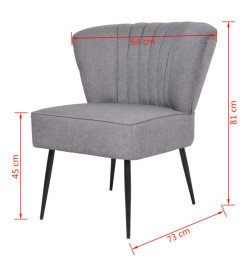 Chaise de cocktail Gris clair Tissu