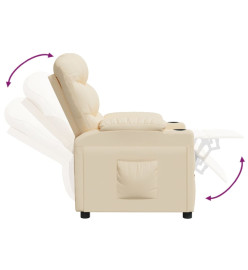 Fauteuil inclinable Crème Tissu