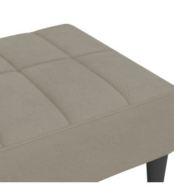 Repose-pied Gris clair 78x56x32 cm Velours