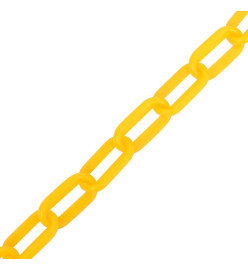 Chaîne d'avertissement Jaune 30 m Ø4 mm Plastique