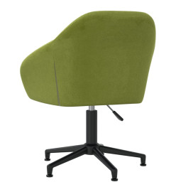 Chaise pivotante de salle à manger Vert clair Velours