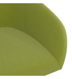 Chaise pivotante de salle à manger Vert clair Velours