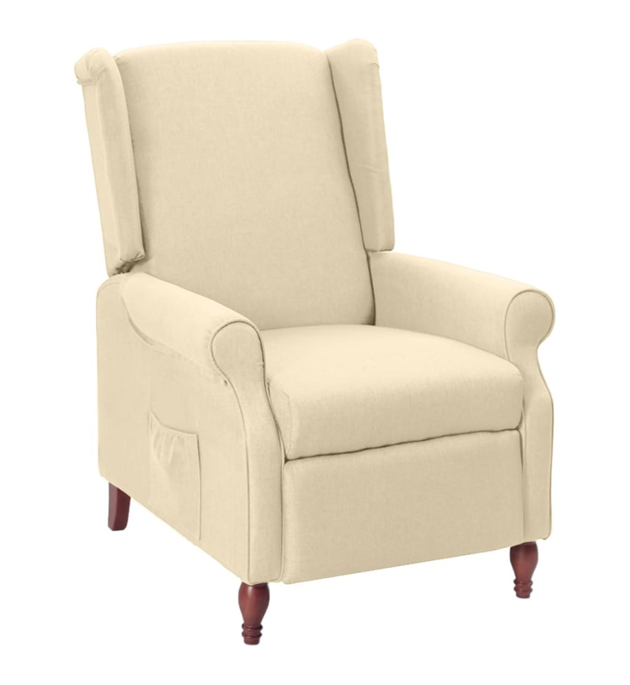 Fauteuil inclinable Crème Tissu