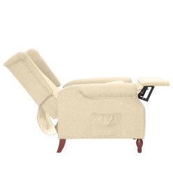 Fauteuil inclinable Crème Tissu