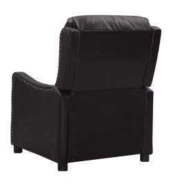 Fauteuil de massage Noir Similicuir brillant