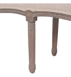 Banc Lin Bois massif 150 x 40 x 48 cm Blanc crème