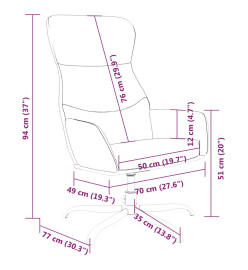 Chaise de relaxation Crème Tissu