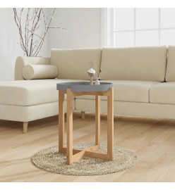 Table basse Gris 41x41x48,5 cm Bois d'ingénierie et pin massif