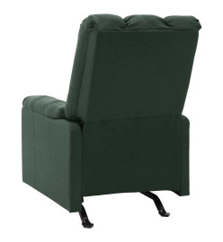 Fauteuil de massage inclinable Vert foncé Tissu