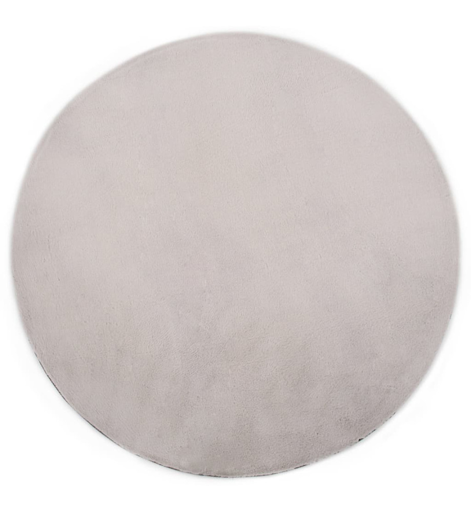 Tapis 160 cm Fausse fourrure de lapin Gris