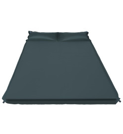 Matelas gonflable avec oreiller 130x190 cm Vert foncé