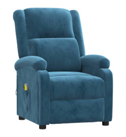 Fauteuil de massage Bleu Velours