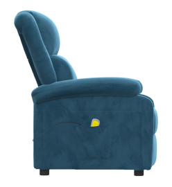 Fauteuil de massage Bleu Velours