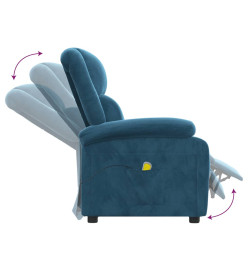 Fauteuil de massage Bleu Velours