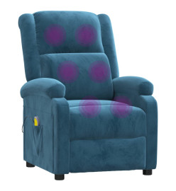 Fauteuil de massage Bleu Velours