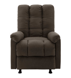 Fauteuil de massage inclinable Marron foncé Tissu