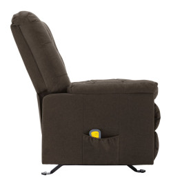 Fauteuil de massage inclinable Marron foncé Tissu