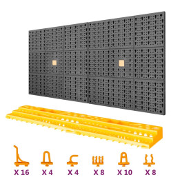 Panneau porte-outils 500x1000 mm 50 crochets PP