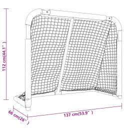 But de hockey rouge et blanc 137x66x112 cm polyester