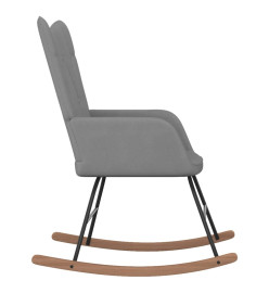 Chaise à bascule avec repose-pied Gris foncé Tissu