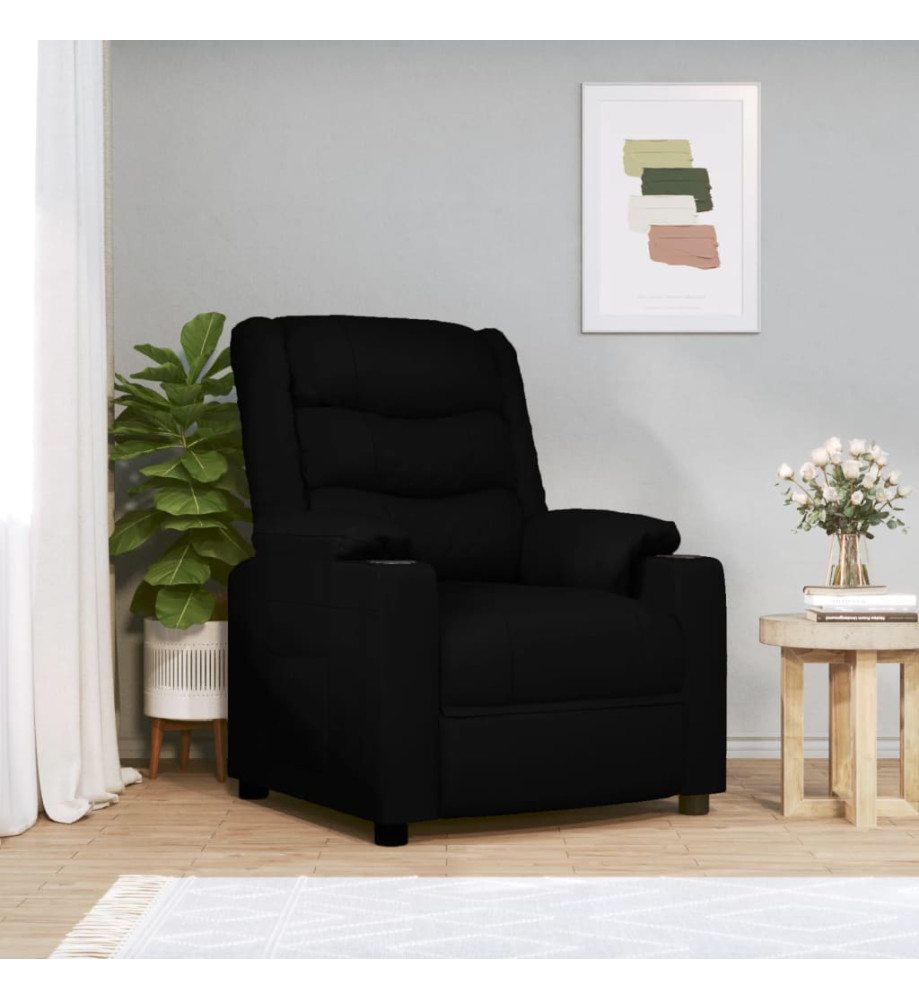 Fauteuil inclinable Noir Similicuir