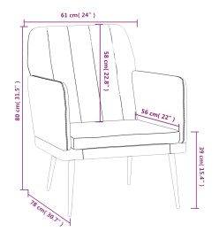 Fauteuil Crème 61x78x80 cm Similicuir