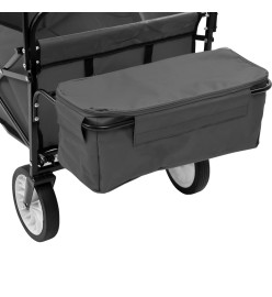 Chariot à main pliable avec toit Acier Gris