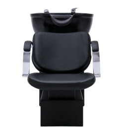 Chaise de salon avec lavabo Noir 137x59x82 cm Similicuir
