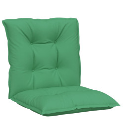 Coussins de chaise de jardin à dossier bas lot de 6 vert