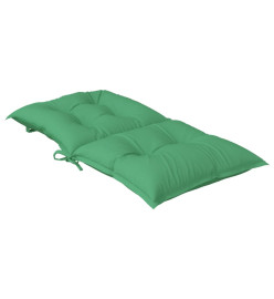 Coussins de chaise de jardin à dossier bas lot de 6 vert