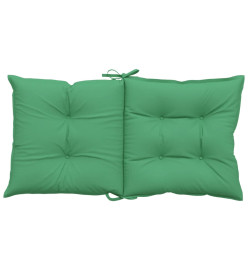 Coussins de chaise de jardin à dossier bas lot de 6 vert