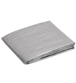 Bâche 90 g/m² 3x5 m Gris PEHD