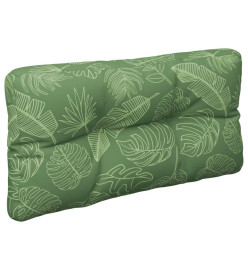 Coussins de palette 2 pcs motif de feuilles tissu