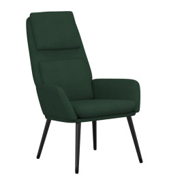 Chaise de relaxation Vert foncé Tissu