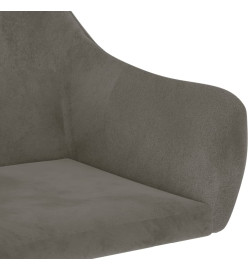 Chaise pivotante de salle à manger Gris foncé Velours